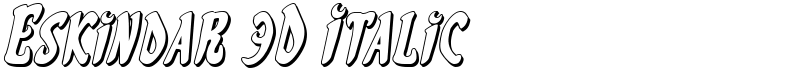 Eskindar 3D Italic Font