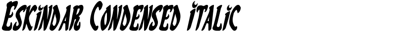 Eskindar Condensed Italic Font