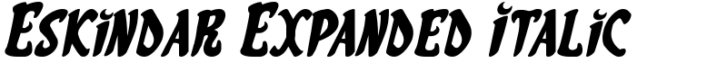 Eskindar Expanded Italic Font