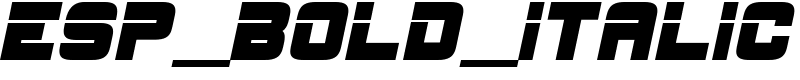 ESP_Bold_Italic Font
