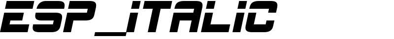 ESP_Italic Font