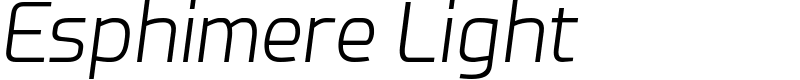 Esphimere Light Font