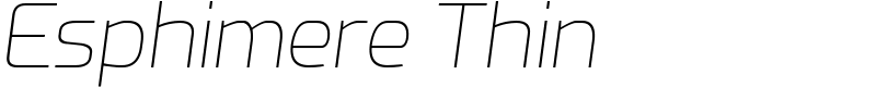 Esphimere Thin Font