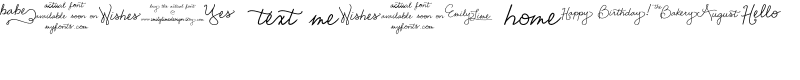 Emily Lime Words Font