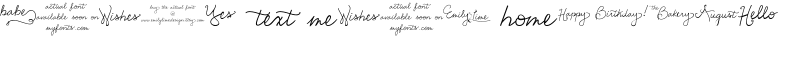 Emily Lime Words Font