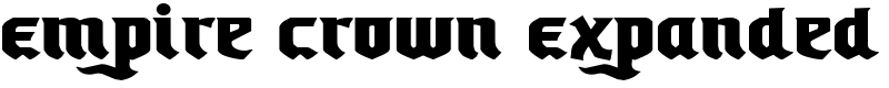 Empire Crown Expanded Font