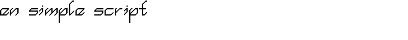en simple script Font