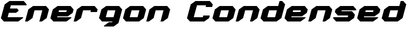 Energon Condensed Font