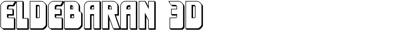 Eldebaran 3D Font
