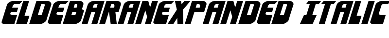 EldebaranExpanded Italic Font