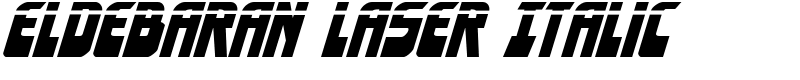 Eldebaran Laser Italic Font
