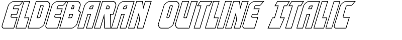 Eldebaran Outline Italic Font