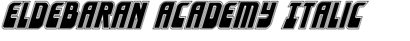 Eldebaran Academy Italic Font