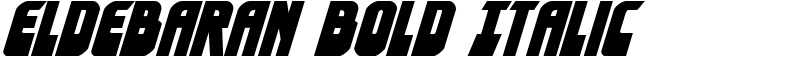 Eldebaran Bold Italic Font