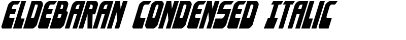 Eldebaran Condensed Italic Font