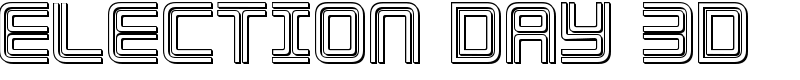Election Day 3D Font