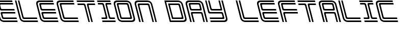 Election Day Leftalic Font