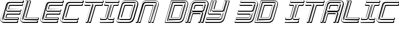 Election Day 3D Italic Font