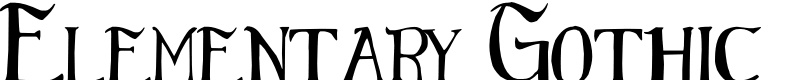 Elementary Gothic Font
