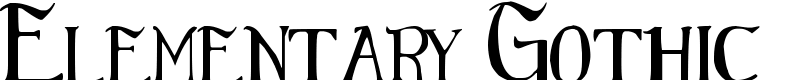 Elementary Gothic Font