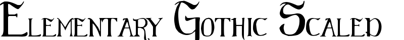 Elementary Gothic Scaled Font