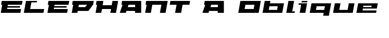ELEPHANT A Oblique Font
