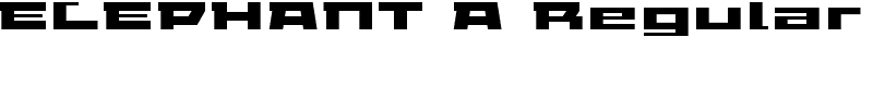 ELEPHANT A Regular Font
