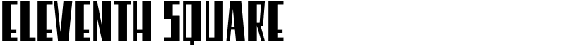 Eleventh Square Font
