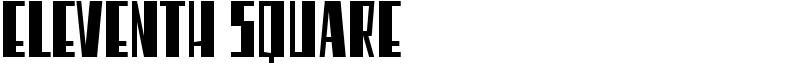 Eleventh Square Font