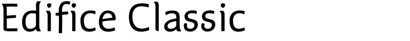 Edifice Classic Font