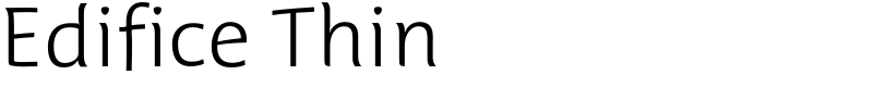 Edifice Thin Font