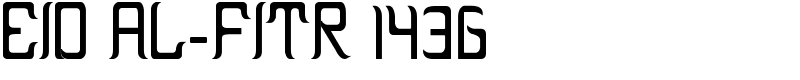 EID AL-FITR 1 Font
