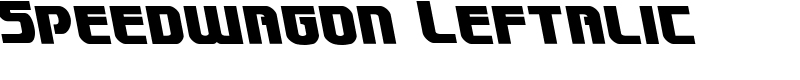 Speedwagon Leftalic Font