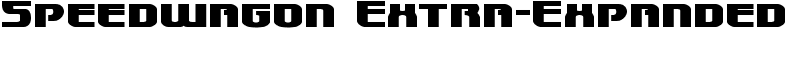 Speedwagon Extra-Expanded Font
