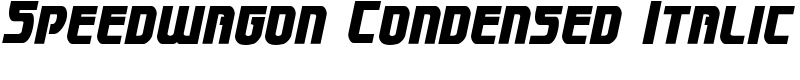 Speedwagon Condensed Italic Font