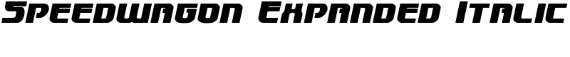 Speedwagon Expanded Italic Font