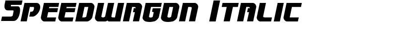 Speedwagon Italic Font