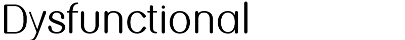 Dysfunctional Font