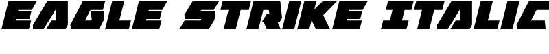 Eagle Strike Italic Font