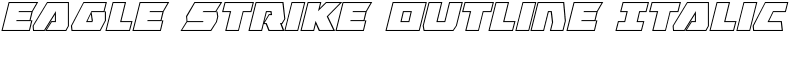 Eagle Strike Outline Italic Font