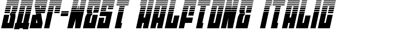 EAST-west Halftone Italic Font
