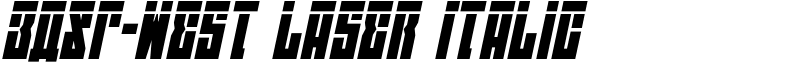EAST-west Laser Italic Font