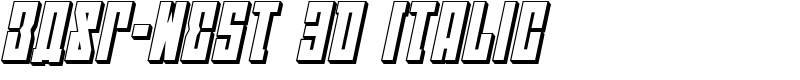 EAST-west 3D Italic Font
