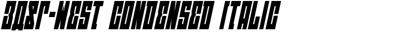 EAST-west Condensed Italic Font