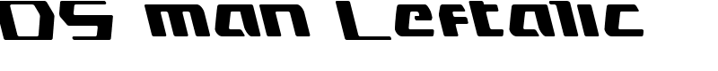DS man Leftalic Font
