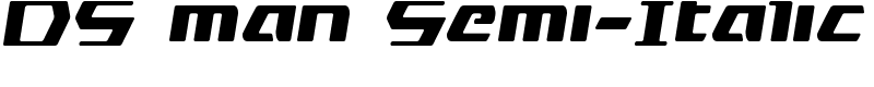 DS man Semi-Italic Font