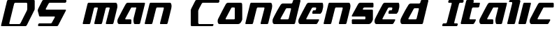 DS man Condensed Italic Font