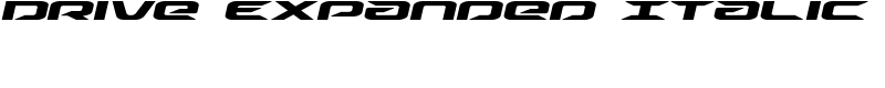 Drive Expanded Italic Font