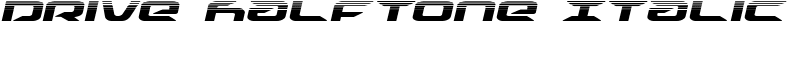 Drive Halftone Italic Font