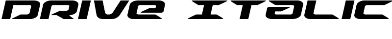 Drive Italic Font